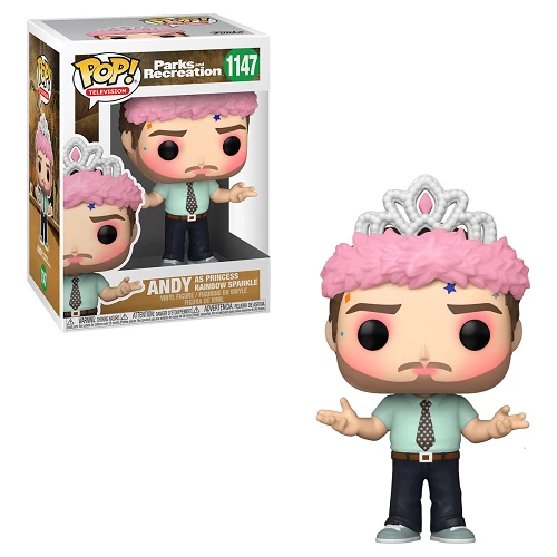 Funko Pop! PARKS AND RECREATION: Andy As Princess Rainbow Sparkle #1147 Television 3 Funko Pop! PARKS AND RECREATION: Andy As Princess Rainbow Sparkle #1147 Television